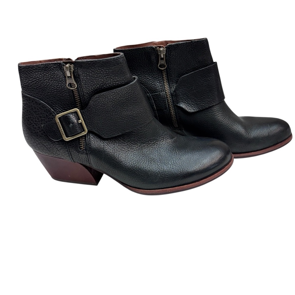 Kork-Ease Black Leather Buckle Isa Boots Size 10